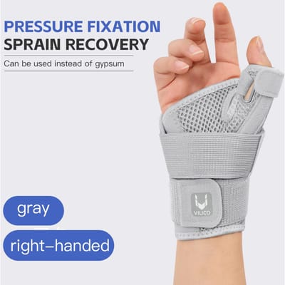 Ademende Polssteun Brace voor Carpaal Tunnel Artritis Handverstuiking Tendinitis Verlichting Professionele Spalk Beschermer gray