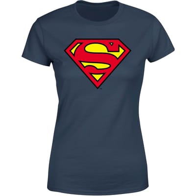 Official Superman Shield Women's T-Shirt - Navy - XS