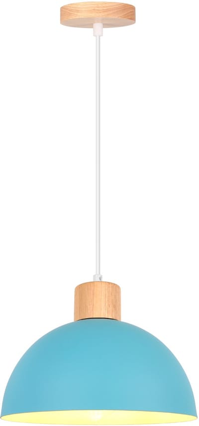 Modern Hanglamp E27 Kroonluchter 25cm Plafondlamp voor Slaapkamer Woonkamer Keuken Blauw