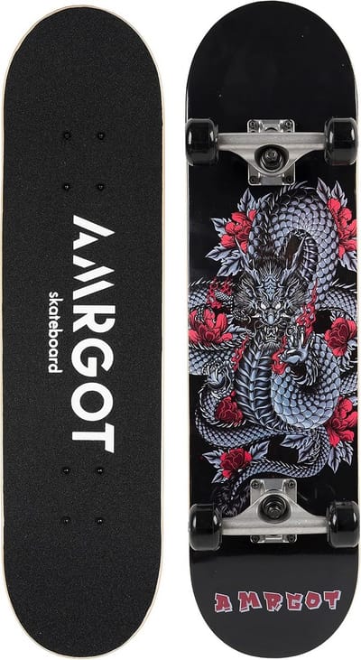 Complete Skateboard voor Beginners en Gevorderden - 31 Inch Dubbel Kick Concave Deck
