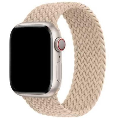 2+1 | Apple Watch Bandje Onyx - Gevlochten - Solo - Nylon - Beige
