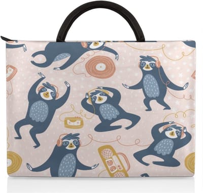 Laptoptas Luiaard - Notebook Tas Aktetas - Laptop Beschermen - Cartoon Patroon - 15-17 inch - Multicolor