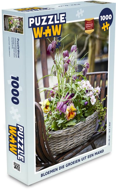Puzzel Bloemen - Kleuren - Mand - Legpuzzel - Puzzel 1000 stukjes volwassenen