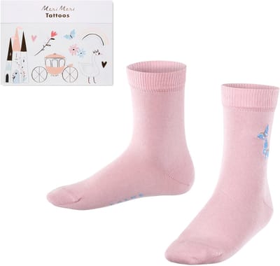 FALKE FALKE x meri meri gedessineerd katoen sokken kinderen roze - maat 23-26