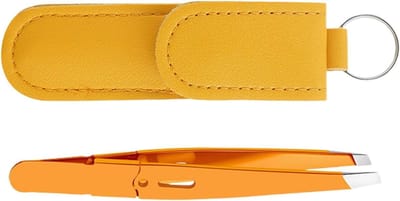 Pincet Gezichtshaar - Wenkbrauw Pincet - Nauwkeurig Verwijderen - Ergonomisch Ontwerp - 9.4 cm - Oranje