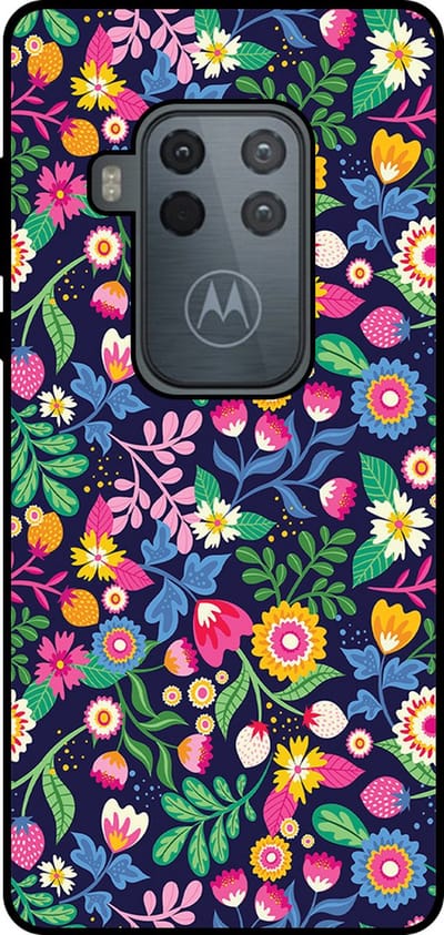 Smartphonica Telefoonhoesje Geschikt voor Motorola One Zoom met bloemen opdruk - TPU backcover case flower design geschikt voor Motorola One Zoom