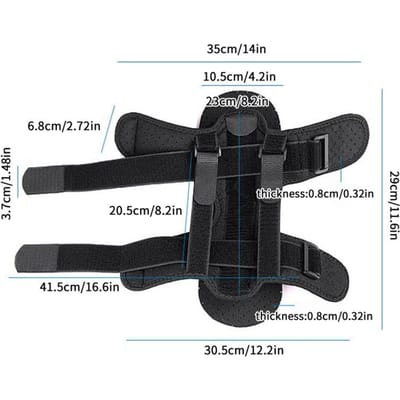 Verstelbare Voetdrop Orthese Brace Enkelondersteuning Met Ondersteuning Voor Fasciitis Plantaris En Aluminium Spalk Voor Stabiliteit black