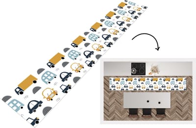 Keukenloper - Loper keuken - Patroon - Jongens - Auto - Kind - 300x50 cm - Keukenloper vinyl