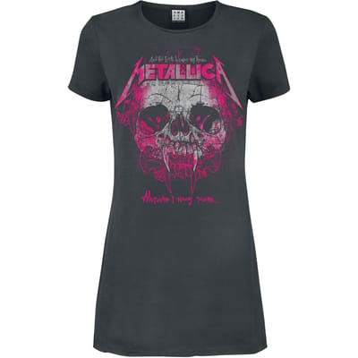 Metallica Mini-jurk - Amplified Collection - Wherever I May Roam Pink Ink - S tot M - voor Vrouwen - actraciet