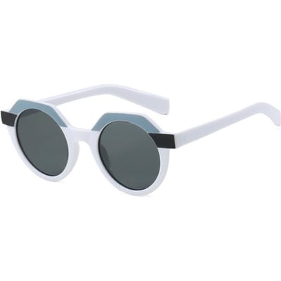 Vintage Verloop Dames Zonnebril UV400 Kleurblokkerend Rond Glas Retro Montuur Mode Zonnebril voor Mannen en Vrouwen as picture