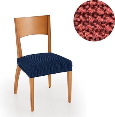 Belmarti® Stoelhoes Milos Steenrood (2 stuks) voor eetkamerstoelen 40-50cm - Extreme Stretch stoelhoezen - Antistatisch - Ademend Katoen