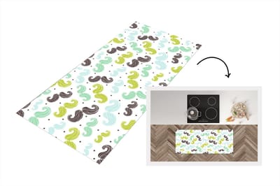 Keukenloper - Loper keuken - Patronen - Snor - Kleuren - 120x50 cm - Keukenloper vinyl