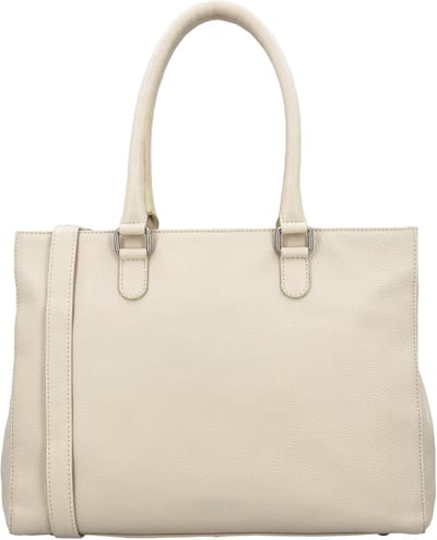 Charm London Washington Laptoptas 15,6 inch - A4tas - Laptopvak - Leer - Werktas - Leren Dames Tas - Crème