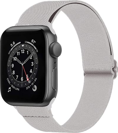 Bandje Geschikt Voor Apple Watch Bandje 42/44/45/46 mm Nylon Polsband Met Gesp - Horloge Bandje Geschikt Voor Apple Watch 1-11 / SE - 42/44/45/46 mm Bandje Stof - Grijs