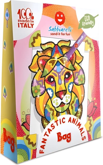 Sabbiarelli zandschilderen set fantasie dieren - creatief speelgoed tas.