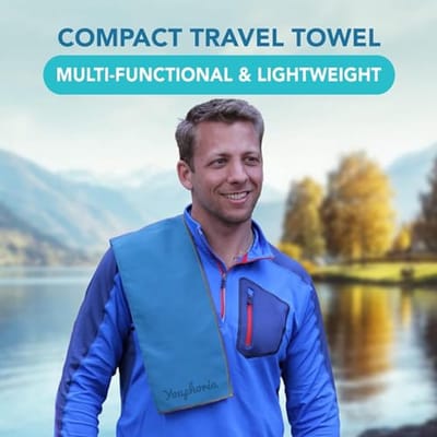 Lichtgewicht Sneldrogende Microfiber Camping Handdoek - Reishanddoek en Sport Handdoek in 3 Grootte Opties