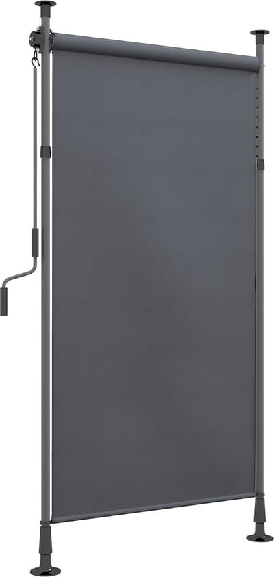 Donkergrijs Aluminium polyester buitenzonwering voor balkon 150x310cm