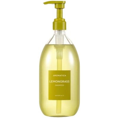 Shampoing Citronnelle AROMATICA 1L | Shampoing Coréen pour Cuir Chevelu pour Cheveux Fins, Acide Salicylique & Parfum Frais d'Agrumes 1L beige