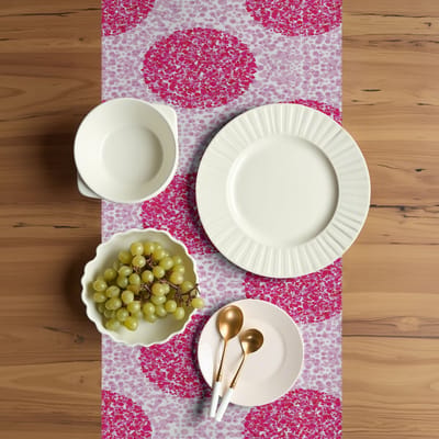 ABAKUHAUS Abstracte Tafelrunner – Rechthoekig 40x180 cm – Roze fuchsie
