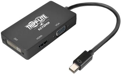 Tripp Lite P137-06N-HDVK6B video kabel adapter 0,15 m Mini DisplayPort VGA + HDMI + DVI Zwart
