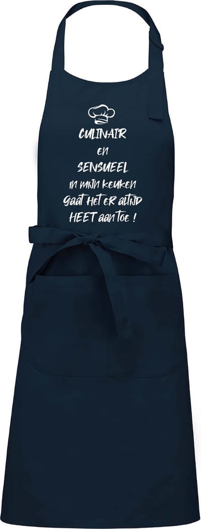 mijncadeautje - Luxe - Keuken - Kook - Barbecueschort - BBQ - verjaardag en feest - kado - cadeautje - Culinair en sensueel.... gaat er heet aan toe - navy blauw