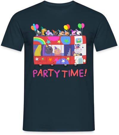Peppa Pig Design Party Time Met Peppa T-Shirt Heren
