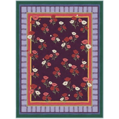 Iris Apfel Protea Bosgroen Tapijt voor Woonkamer Bloemen Esthetiek Sierlijk Gotisch Huisdecoratie Tapijt Antislip Wasbare Vloermat 40x60cm brown