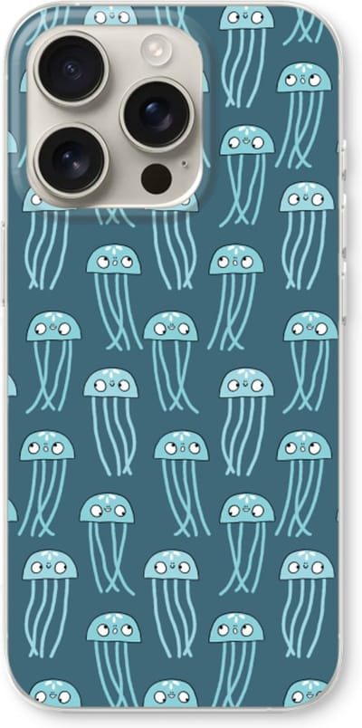Case Company® - Hoesje geschikt voor iPhone 16 Pro hoesje - Kwallie - Soft Cover Telefoonhoesje - Bescherming aan alle Kanten en Schermrand