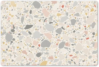 Placemats 45x30 cm - Placemat kunststof - 1 stuk - Patronen - Licht - Terrazzo - Decoratie - Borden onderleggers - Decoratie voor op tafel - Keuken tafeldecoratie accessoires - Vinyl onderlegger - Tafelversiering