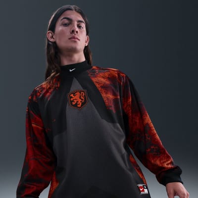 Nike Nederland Hollywood Keeper Nike voetbalshirt - Voetbalshirt - Maat S - Zwart/Hyper Crimson/Wit / Zwart Rood - Nederland - Voetbal - Heren Voetbalshirt voor Mannen