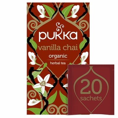 Pukka - Biologische Thee Vanilla Chai - 3 x 20 stuks - Voordeelverpakking