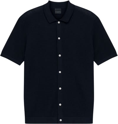 Bugatti - Vest Blauw Bugatti Herren Polo 1/2 Arm Blauw 7100-15536e