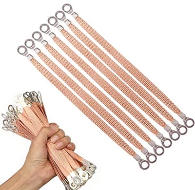 30 Stuks Aardingsriem - Aardingskabel Set voor Elektronica - 2.5mm² 20cm, Geschikt voor Aansluitdozen