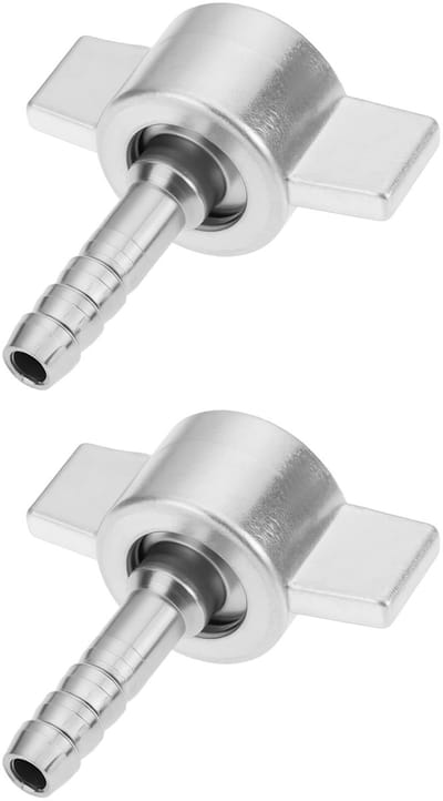 JHUBERS- Wing Moer M16x1.5 Met 6Mm Slangconnector - Vleugelmoer - Vrachtwagen Luchttoevoer - Bandinflatie - Pneumatische Apparaten - Duurzame Zinklegering