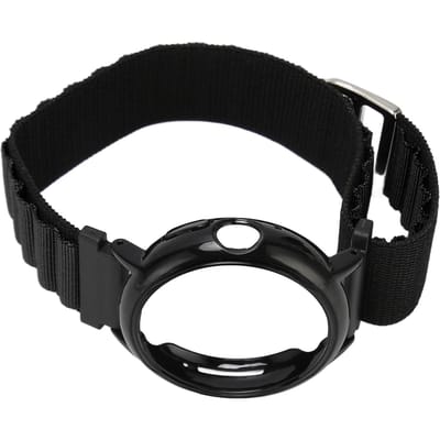 Bracelet de montre en nylon tissé stretch avec boîtier pare-chocs protecteur en plastique pour Google Pixel noir