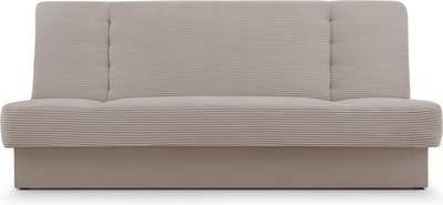 Zitsbank met slaapfunctie en opbergruimter, een bank voor de woonkamer, een slaapbank, Corduroy stof 192x92x85 cm - CYPRUS new - Beige (Poso 02 + Paros 02)