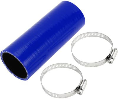 Dailygoods- Koelslang Siliconen - Zwart/Blauw - Binnendiameter 51 mm - Lengte 150 mm - Temperatuurbestendig tot 300 °C - Meerlaags Weefsel - Siliconenslang