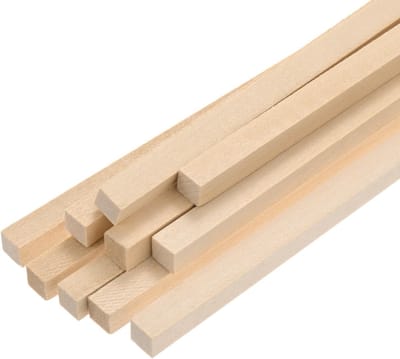 10 Stuks Houten Vierkante Dowel Sticks 15.5 x 30.5 cm, Onbehandeld Hout voor Creatieve Projecten, DIY en Modelbouw