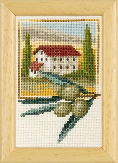 Vervaco - Miniatuur telpakket kit - Toscaanse olijven - PN-0144860 - Borduren - Borduurpakket - Borduurpakket volwassenen - Borduurpakket kind