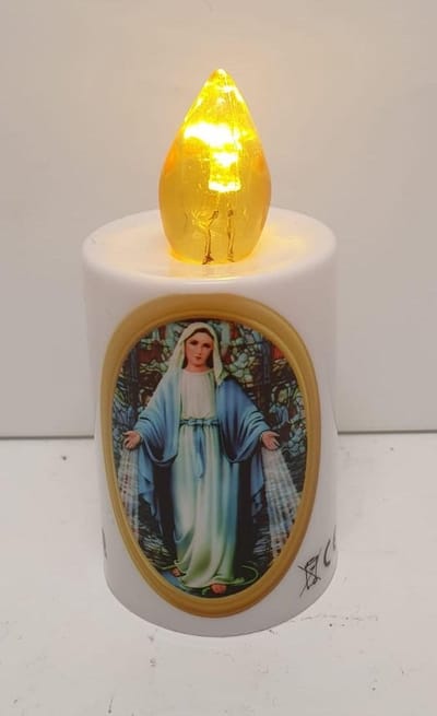 Led Kaars - Maria (LUNARIS R) - Geel (warm wit) - Automatisch AAN bij donker UIT bij daglicht - 1200 branduren