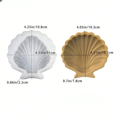 Moule Epoxy DIY Plateau Coquillage Océanique Moule Silicone Plat en Plâtre Maison Moule de Rangement 1pc