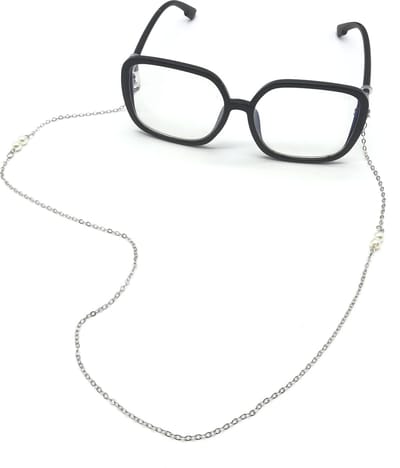 Brillenkoord - Brilkoord - Brilketting - Bril accessoires - 60 cm - Zilver - Witte parels
