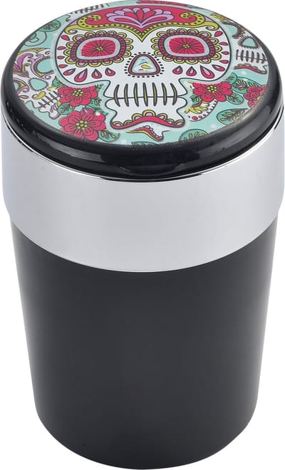 Auto Asbak Calavera Mix 4 - Met Ledverlichting - Mix Kleur - 12 x 8 x 8 cm