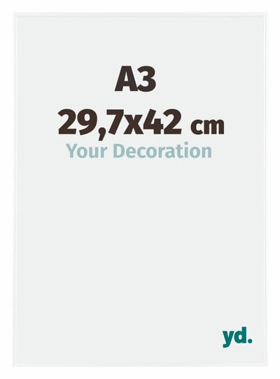 Your Decoration - Fotolijst A3 29,7x42 cm - Kunststof - Wit Hoogglans - Evry