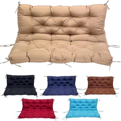 Zitkussen Tuinbank - Veranda Kussen - Comfortabel Zitten - 10cm Dikke Vulling - 152 x 1016 cm - Kaki