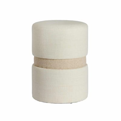Light & Living Poef Novira - Beige - Ø35x46cm - Modern