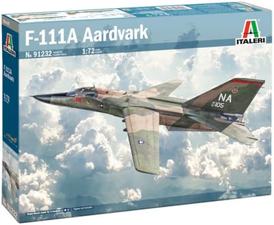 Italeri Modelbouwpakket Militaire voertuigen - 91232 General Dynamics F-111A Aardvark - Amerikaanse Straaljager Plastic - 1:72 - Modelbouw