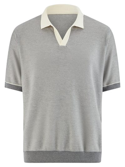 Gebreid poloshirt Van Louis Sayn grijs