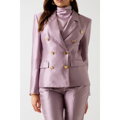 GUESS Milla Double Breast Mauve Berry Taglia: 44 | Blazers Outlet | Donna | Viola