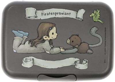 Goebel - Anouk | Lunchbox Piratenproviand | Kunststof - 18cm - 4 stuks